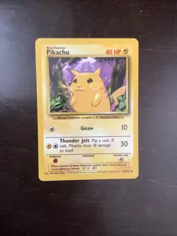 1x Pikachu - 58/102 - Yellow Cheeks - Base Set - Unlimited Pokemon Card - LP/NM - Image 1