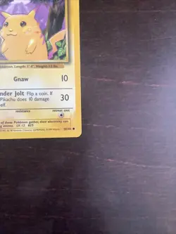 1x Pikachu - 58/102 - Yellow Cheeks - Base Set - Unlimited Pokemon Card - LP/NM - Image 5