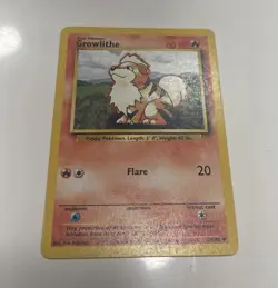 Pokemon TCG Growlithe Base Set Unlimited Uncommon Card 28/102 Regular - Image 3