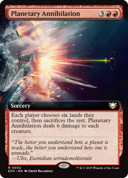 Planetary Annihilation (Extended Art) [Edge of Eternities Commander] Magic MTG - Image 1