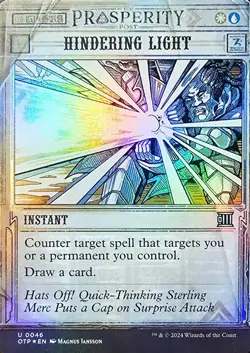 X 1 Hindering Light FOIL NM-M Breaking News OTP 046 MTG Magic The Gathering - Image 1