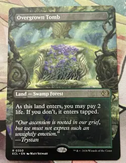 MTG Overgrown Tomb (Borderless) Lorwyn Eclipsed Regular ECL 0350 - Image 1