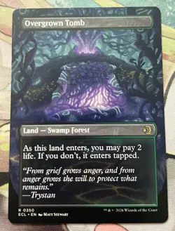 MTG Overgrown Tomb (Borderless) Lorwyn Eclipsed Regular ECL 0350 - Image 2