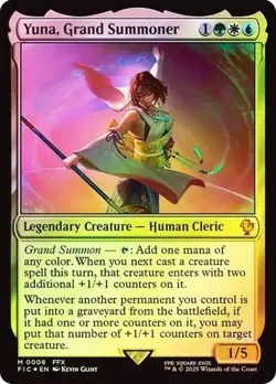 Yuna, Grand Summoner NM Commander: Final Fantasy 0008 MTG Foil - Image 1
