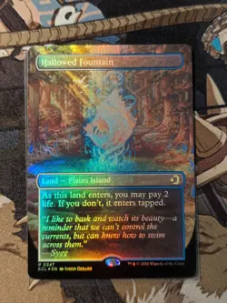 MTG Lorwyn Eclipsed - Hallowed Fountain (Borderless) [FOIL] - ECL - NM - Image 1
