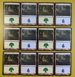 12 MURAL LAND Shadowmoor Forest #299 and Island #289 6 of Each Art MTG - Image 1
