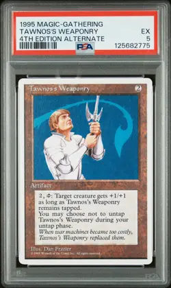 MTG - Tawnos's Weaponry - ALTERNATE 4th Edition Magic - Graded PSA 5 - Image 1