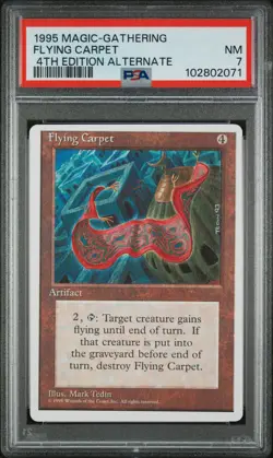 MTG - Flying Carpet - ALTERNATE 4th Edition Magic - Graded PSA 7 - Image 1