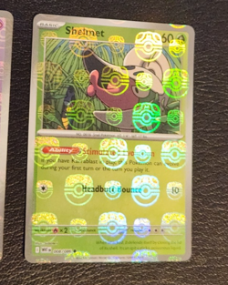 2x Pokemon Master Ball Cards ( Swoobat & Shelmet NM Holo ) - Image 3