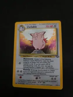 Pokemon Clefable Holo Jungle 01/64 Unlimited WOTC LP/NM Condition - Image 1