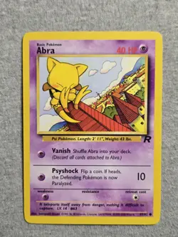 Pokemon TCG Abra Team Rocket 49/82 Regular Unlimited Common 2000 Vintage - Image 1