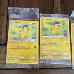 3 Pokemon Pikachu 28/78 Pokemon Go holo SEALED - Image 2