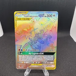 Pokemon TCG Moltres/Zapdos/Articuno GX Secret/Rainbow 69/68 Hidden Fates (2) - Image 1