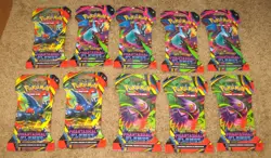 POKEMON: SCARLET & VIOLET, MEGA EVOLUTIONS, PHANTASMAL FLAMES, 10 PACK LOT - Image 1