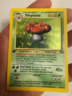 1999 Pokemon - 1st Edition Vileplume Holo Rare - Jungle 15/64 - WOTC - Image 3