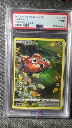 2023 Pokemon Paras Galarian Gallery Crown Zenith Holo Rare GG32/GG70 PSA 9 - Image 1