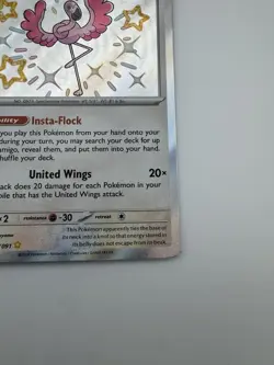 Pokemon TCG: Flamigo 211/091 Scarlet & Violet: Paldean Fates Holo Shiny Rare NM - Image 5