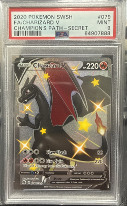 2020 Pokemon SWSH Champion's Path Charizard V Holo Full Art #079/073 PSA 9 - Image 1