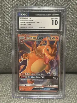 Pokemon TCG, Charizard GX, Hidden Fates Tins, SM211, Graded 10 with CGC - Image 1