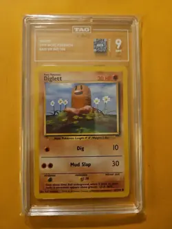 Pokemon Base Set Diglett 47/102 Tag 9 Mint Vintage - Image 1