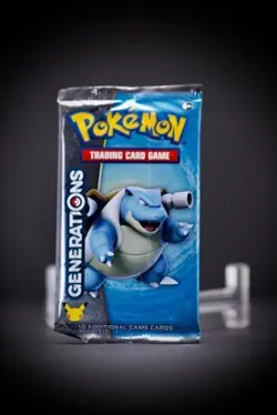 Pokemon TCG Factory Sealed Generations Booster Pack Blastoise Art - Image 1