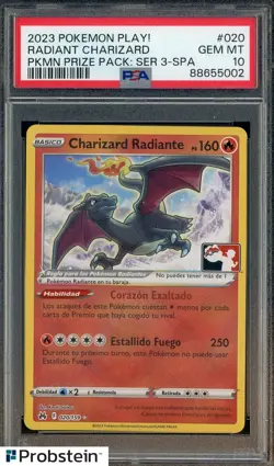 2023 Pokemon Play! Pokemon Prize P k ser3-Spa #020 Radiant Charizard PSA 10 - Image 1