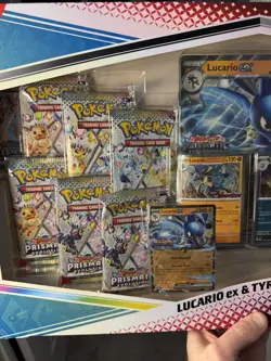 Prismatic Evolutions Pokemon TCG Lucario & Tyranitar Sam's Club Exclusive Box - Image 2