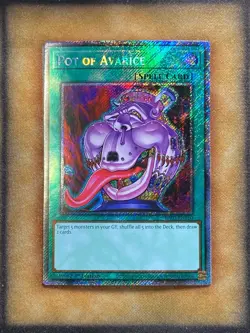 Yugioh Pot of Avarice RA03-EN160 Platinum Secret Rare 1st Ed NM - Image 1
