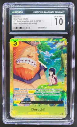 2025 ONE PIECE CCG DERESHI! RARE ALTERNATE ART OP09-117 CGC 10 C PT - Image 1