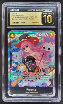 2025 ONE PIECE CCG PERONA ALT ART OP10-092 CGC 10 PRISTINE C PT - Image 1