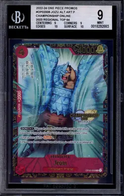 2023 One Piece Promo Championship Regional Top 64 Jozu #008 BGS 9 MINT - Image 1