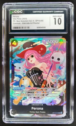 2025 ONE PIECE CCG PERONA ALT ART OP10-092 CGC 10 C PT - Image 1