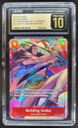 2025 ONE PIECE CCG BUILDING SNAKE ALTERNATE ART OP09-008 CGC 10 PRISTINE E PT - Image 1