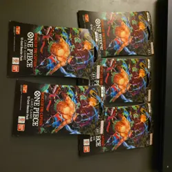 One Piece OP-06 Wings Of The Captain Blister Pack Sleeved Booster Pack Lot Of 5 - Image 1