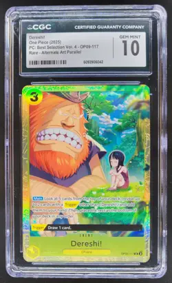 2025 ONE PIECE CCG DERESHI! RARE ALTERNATE ART OP09-117 CGC 10 D PT - Image 1