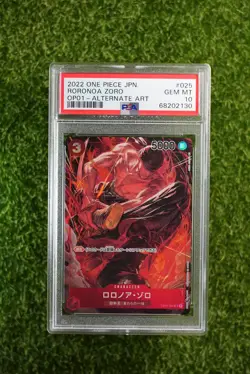 PSA 10 RORONOA ZORO One Piece Japanese OP01-025 ALT ART Romance Dawn #1 - Image 1