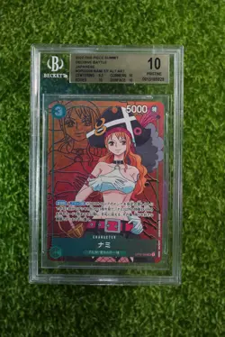 BGS 10 Pristine One Piece Japanese Paramount War NAMI ALT ART OP02-036 #1 - Image 1