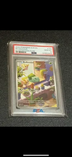 PSA 10 Bulbasaur 2024 Pokemon Stellar Crown Illustration Rare #143 GEM MINT 💎 - Image 2