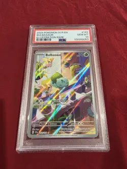 2024 Bulbasaur Stellar Crown PSA 10 GEM MINT 143/142 Illustration Rare Pokemon - Image 1