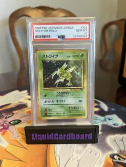 1997 Pokemon Japanese Jungle Scyther Holo #123 - PSA 10 Gem Mint - Image 1
