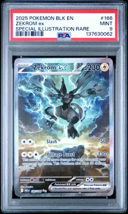 2025 POKEMON BLK EN-BLACK BOLT SPECIAL ILLUSTRATION RARE #166 ZEKROM EX PSA 9 - Image 1