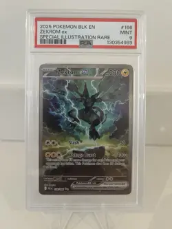 2025 POKEMON BLK EN-BLACK BOLT SPECIAL ILLUSTRATION RARE #166 ZEKROM EX PSA 9 - Image 1