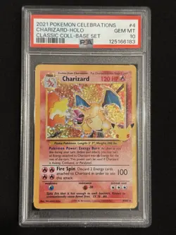 PSA 10 Charizard Celebrations Classic Collection Holo Base Set Pokemon 4/102 - Image 1
