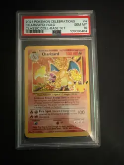 PSA 10 Charizard Celebrations Classic Collection Holo Base Set Pokemon 4/102 - Image 1