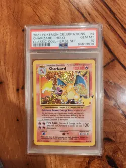 CHARIZARD PSA 10 2021 POKEMON CELEBRATIONS #4/102 CLASSIC BASE SET HOLO 7144 - Image 1