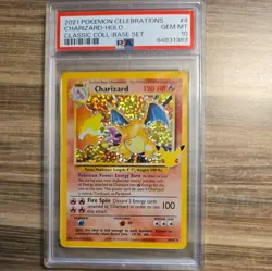 2021 Pokemon Celebrations Classic Collection Charizard -Base Set PSA 10 4/102 - Image 1