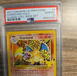 2021 Pokemon Celebrations Classic Collection Charizard -Base Set PSA 10 4/102 - Image 2