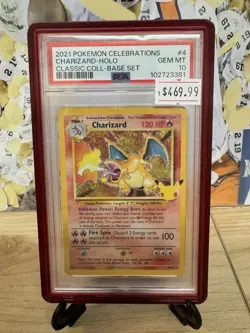 2021 Pokemon Celebrations Charizard-HOLO CLASSIC COLL-Base Set PSA 10 4/102 - Image 1