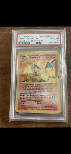 PSA 10 Charizard Holo 4/102 Celebrations Classic Collection Base Set POKEMON - Image 1