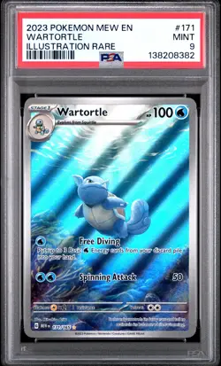 2023 POKEMON MEW EN-151 ILLUSTRATION RARE #171 WARTORTLE PSA 9 - Image 1